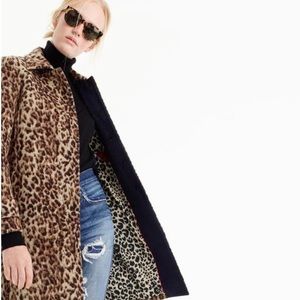 Gorgeous JCrew Leopard on Leopard Topcoat!  Size 4/6